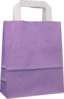 Papiertragetaschen violett 90g/m² 32+12x40cm