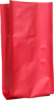 Vierkantbeutel mit Aromaventil in Rot 100+80x245mm / 250g