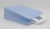 Papiertragetaschen hellblau mit weißen Punkten 22+10x28cm