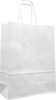 Papiertragetaschen weiß gerippt - 100g/m² 18+8x24cm