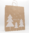 Weihnachtliche Tannen Papiertragetaschen Weiß/Braun Kordel 32+12x40cm