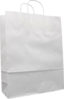 Bedruckte Papiertragetaschen weiß glatt – 100g/m² 45+15x49cm