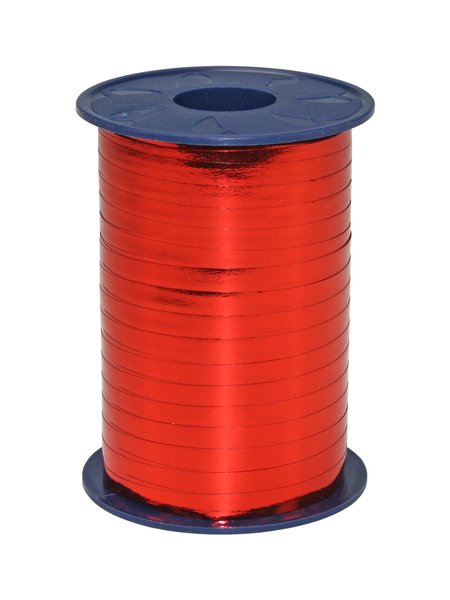 Ringelband-Metallic 400mtr.x5mm - rot