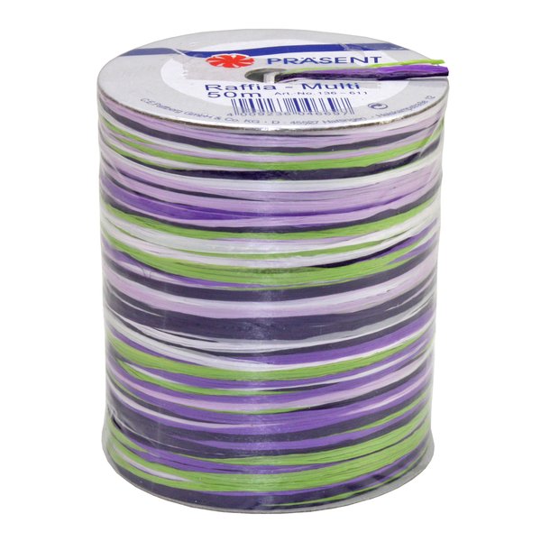 Bastband RAFFIA Multicolour 50m - violett