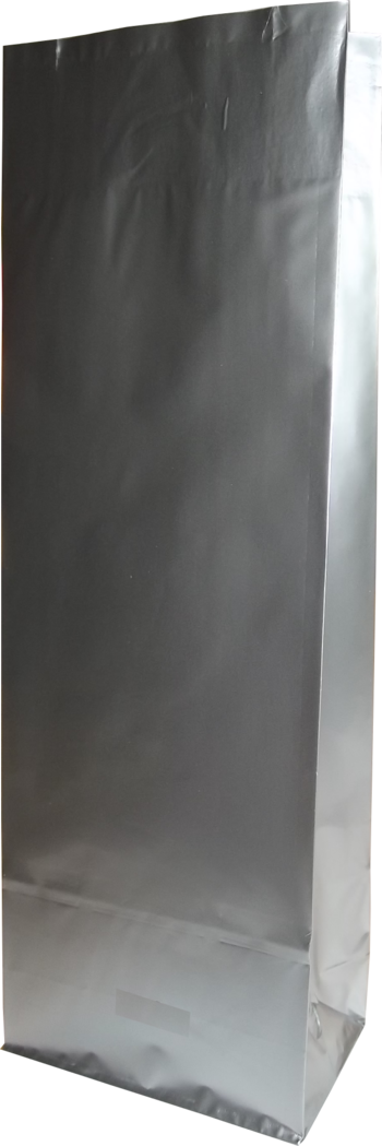 OPP-Blockbodenbeutel 70+40x205 mm - Silber