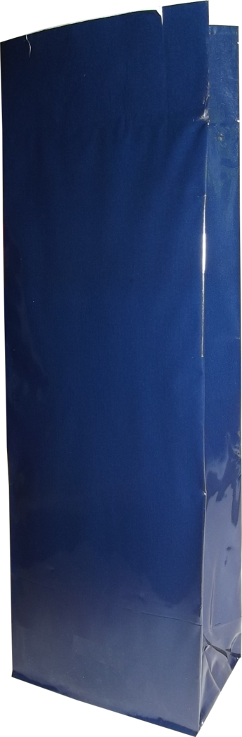 OPP-Blockbodenbeutel 105+65x290 mm - Blau