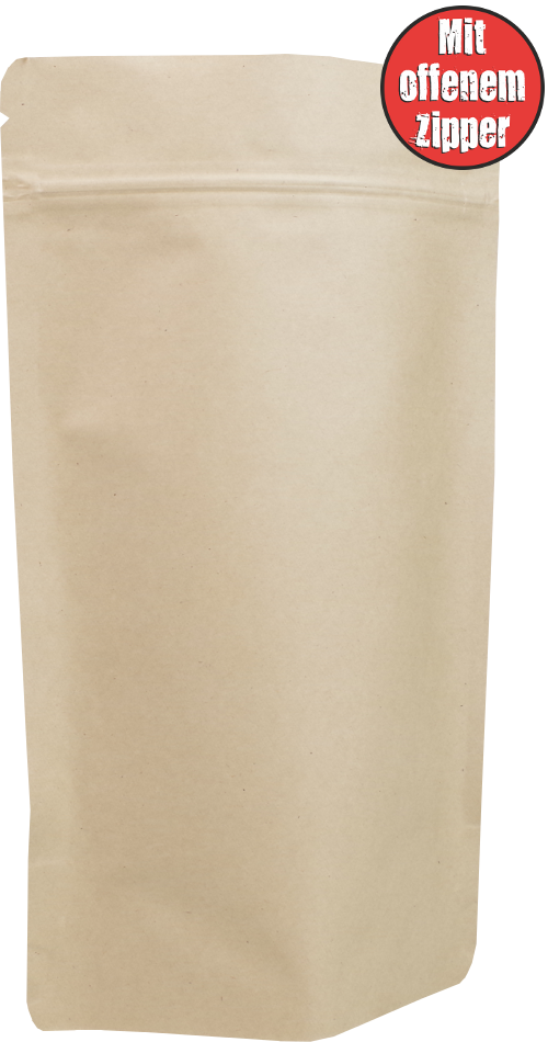 Doypack Kraftpapier mit Aromaventil 210x310+100mm