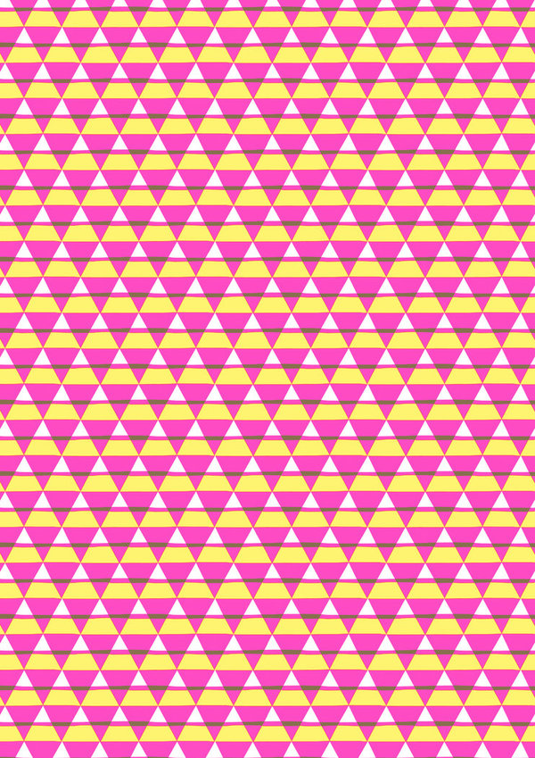 Geschenkpapier Luxus triangle yellow pink